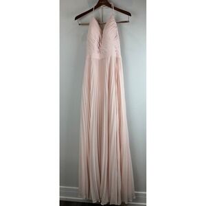 Camille La Vie Pink Halter Pleated Dress Formal Party Cocktail‎ Size 8